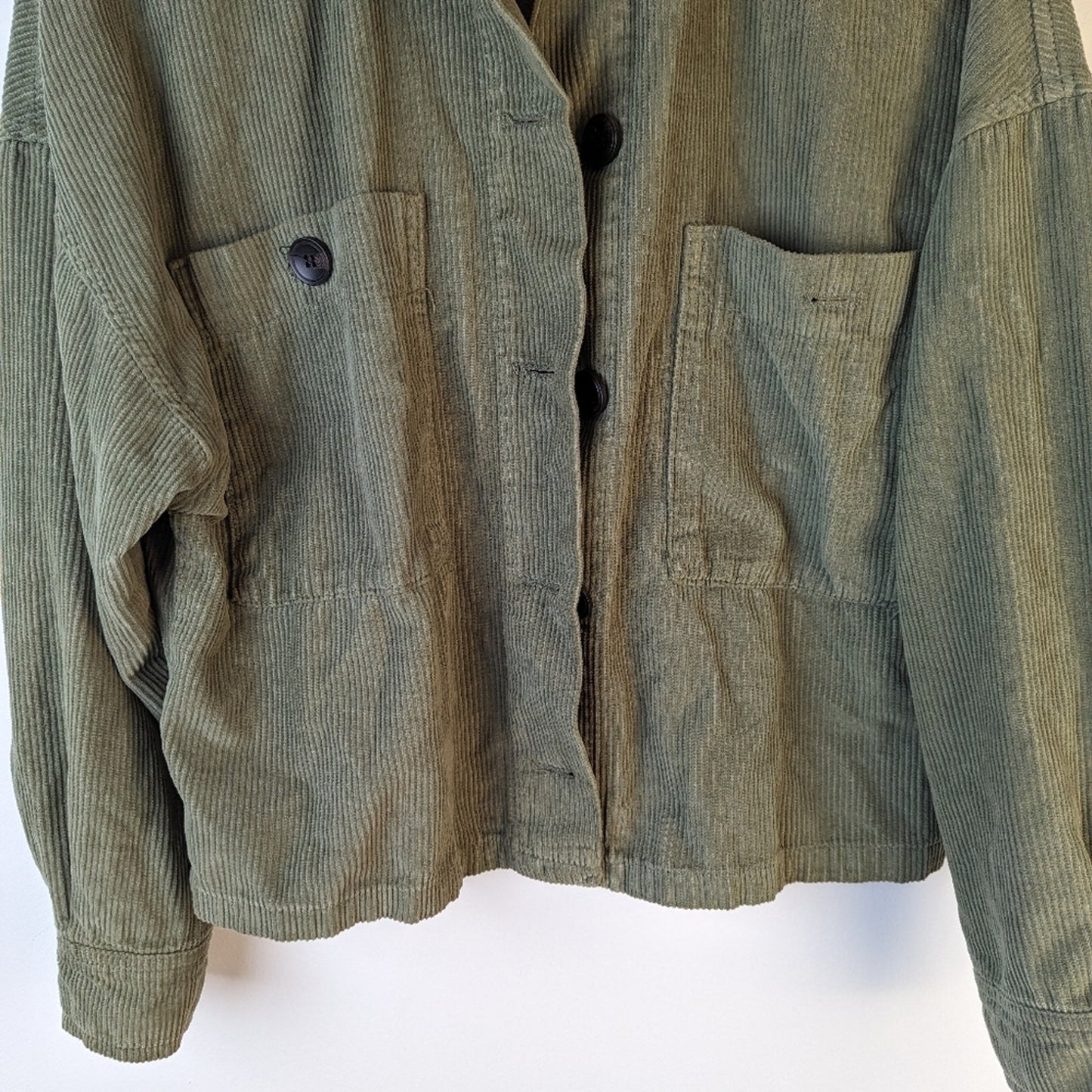 Zara Corduroy Cropped Jacket - Small