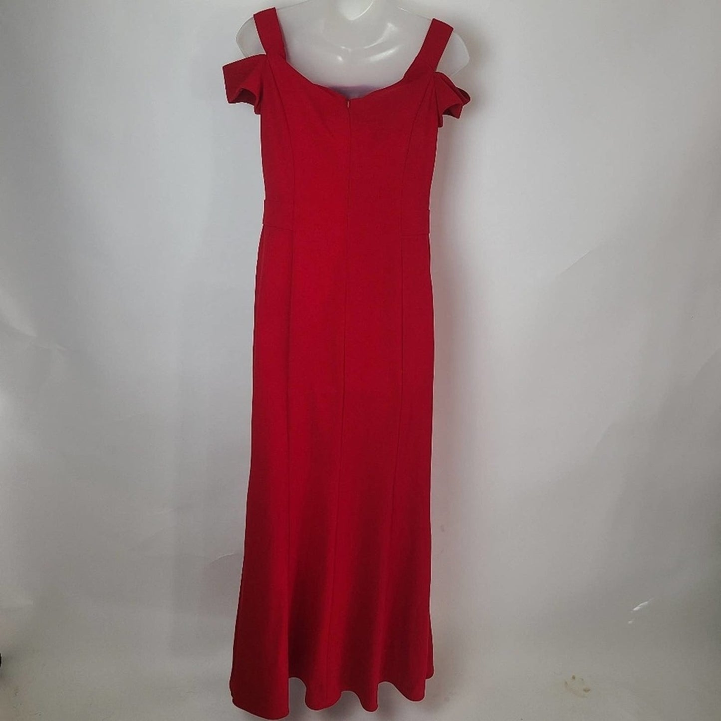 Lauren Ralph Lauren Red Crepe Long Dress - 10