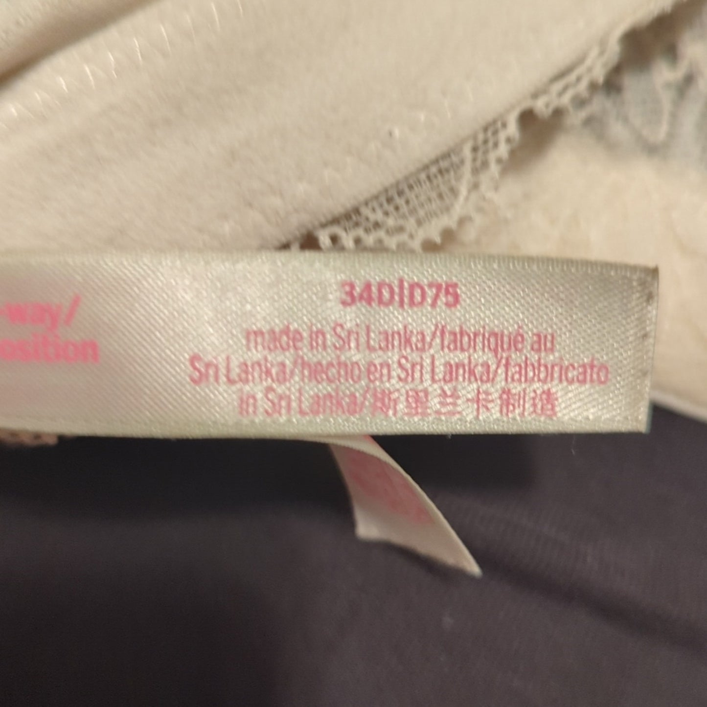 Victoria's Secret Pink Push Up Padded Bra 34DD