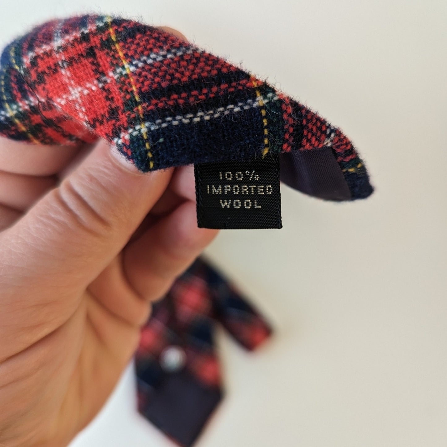 Vintage Michael Reed Plaid Wool Tie