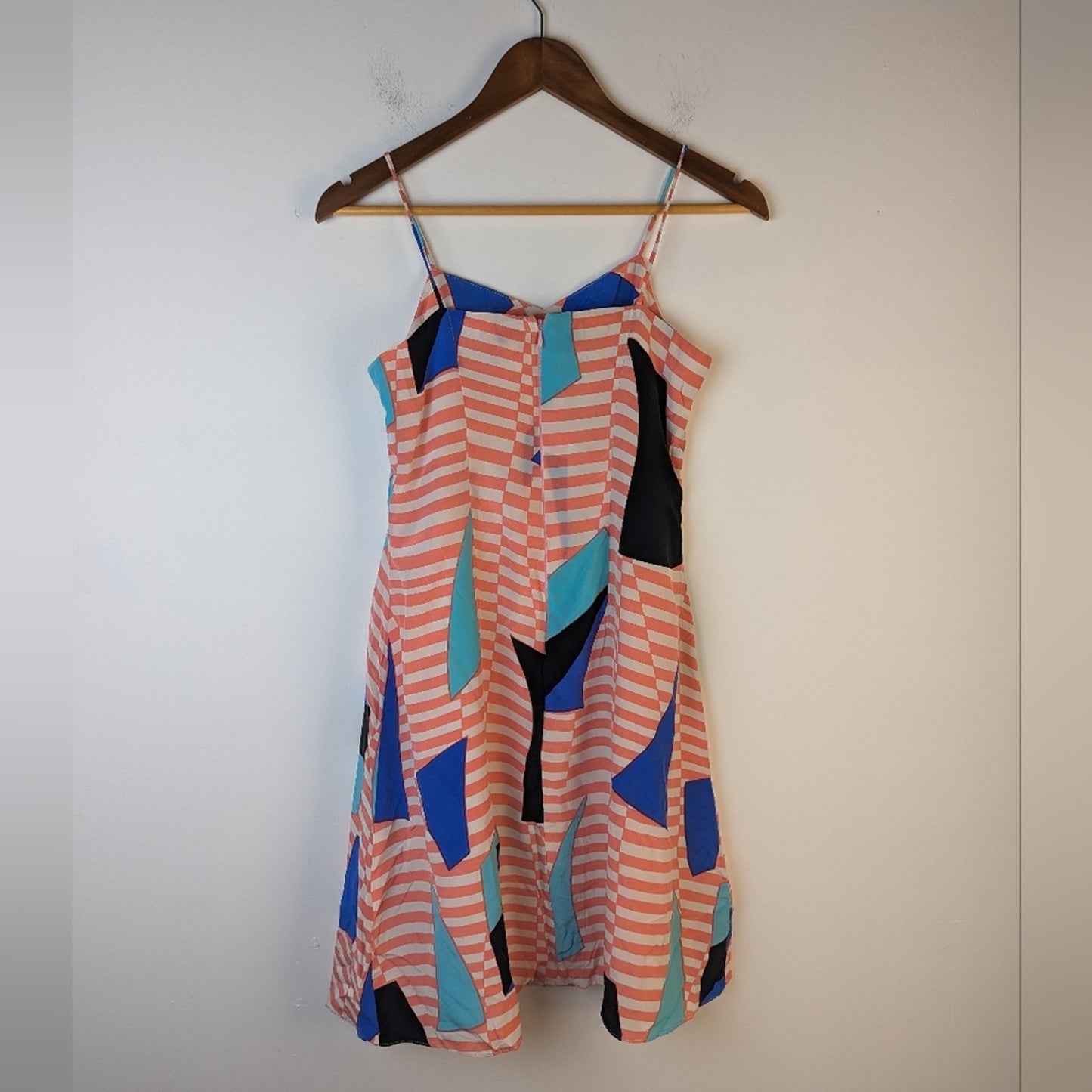 Vintage Silk Striped Summer Dress - XS