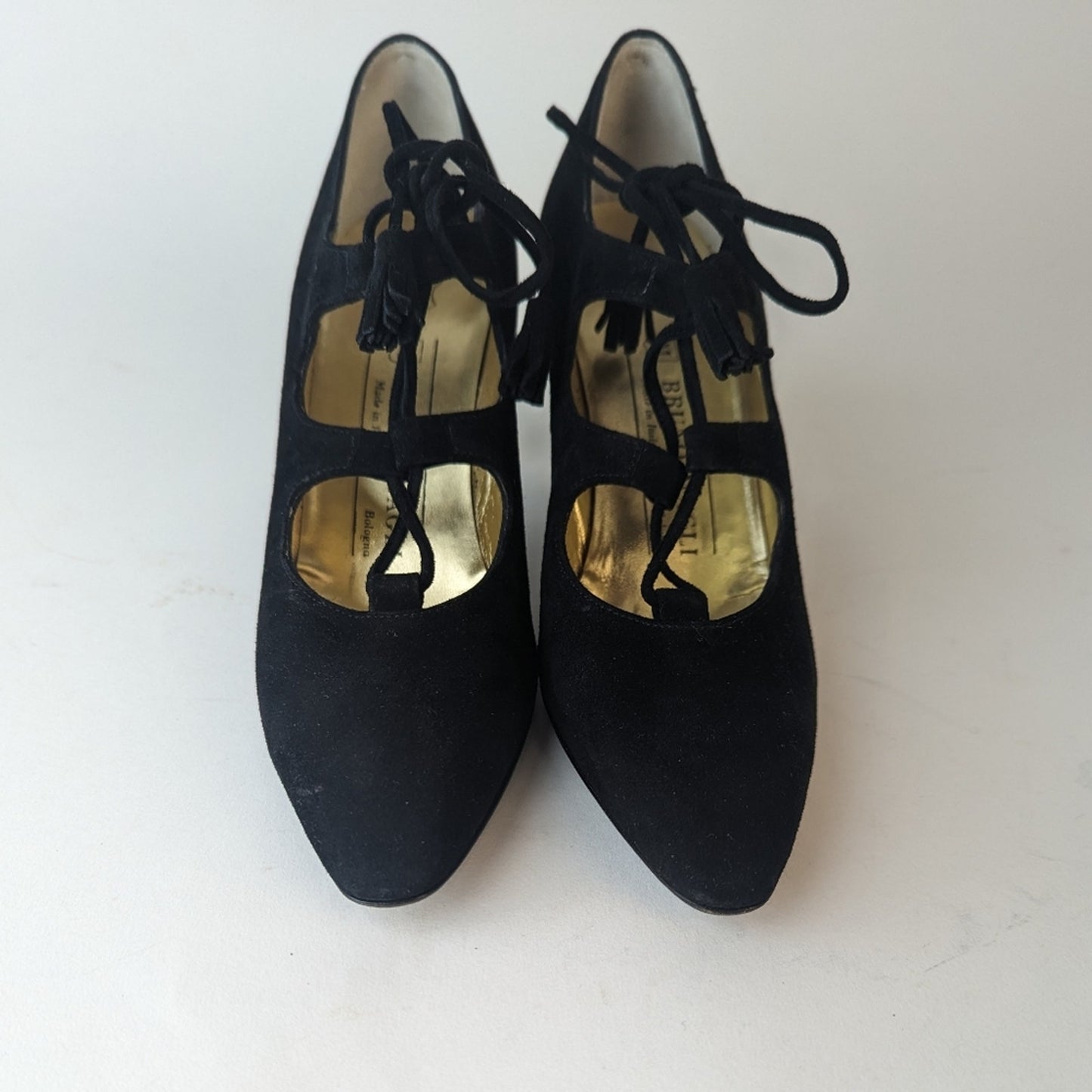 Bruno Magli Tamaia Maglia Black Suede Shoes / 6.5 AAA