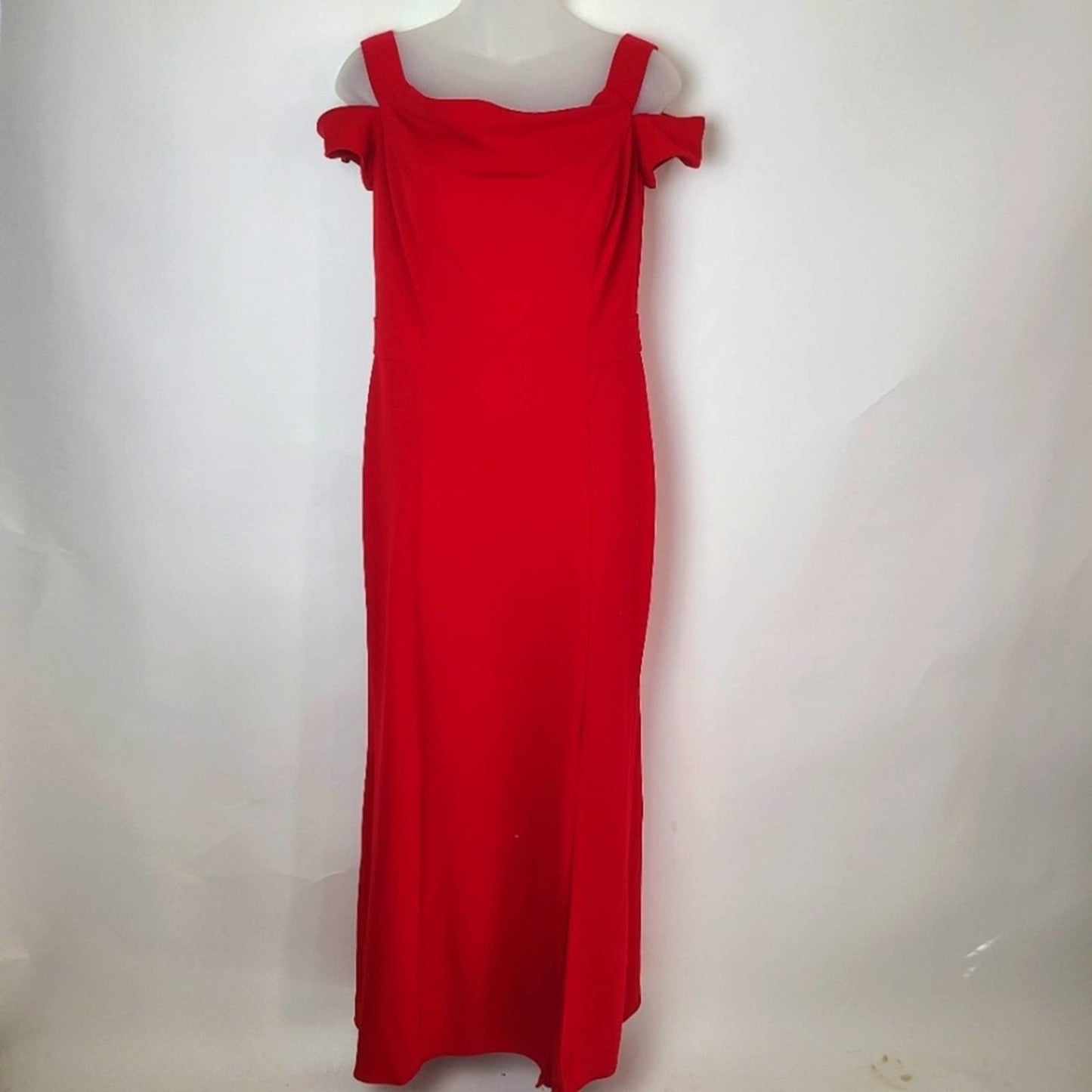 Lauren Ralph Lauren Red Crepe Long Dress - 10