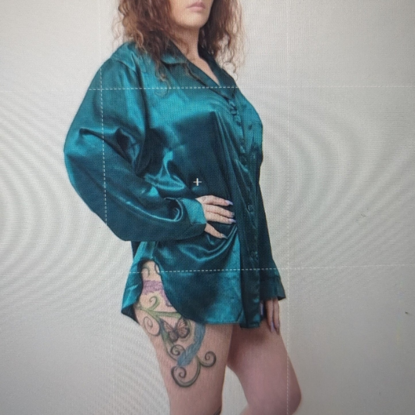 Vintage Victoria's Secret Silky Hunter Green Sleep Shirt - Large