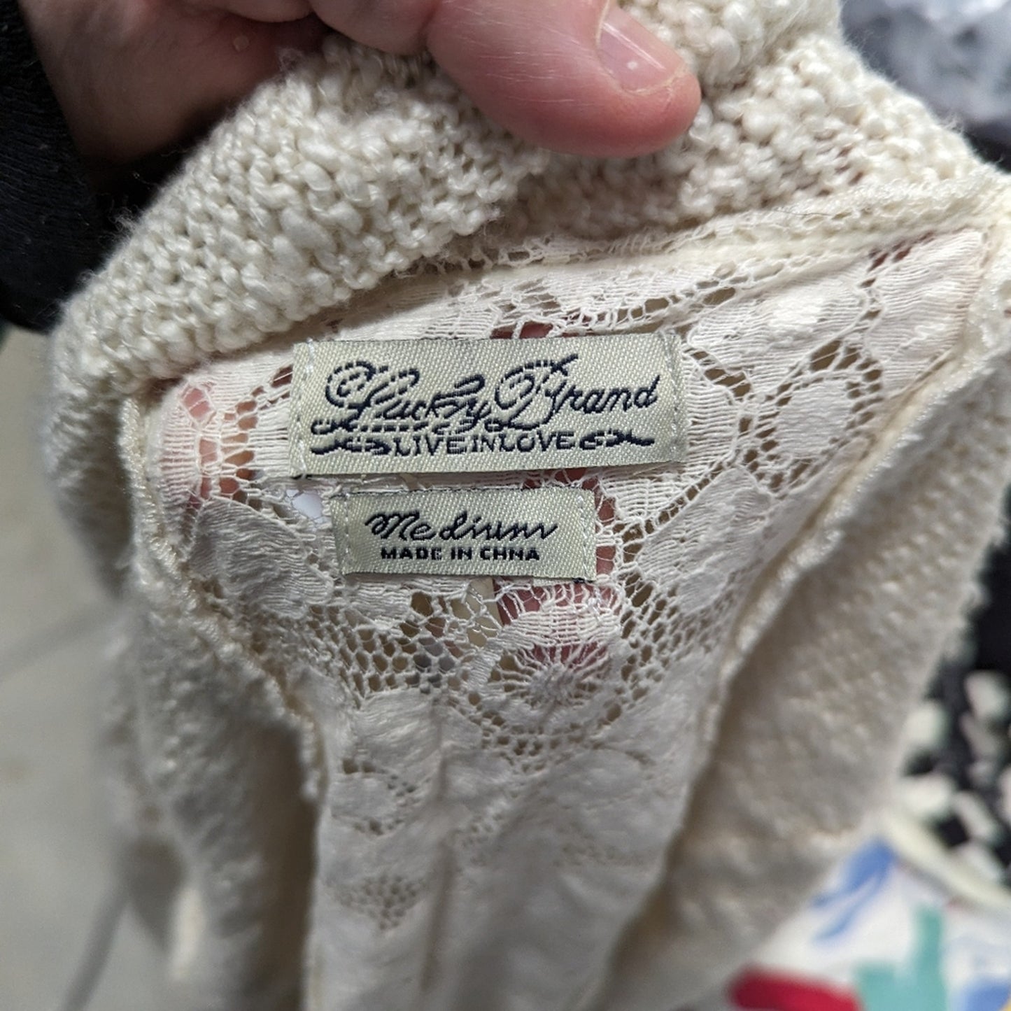 Lucky Brand Lace Cardigan - Medium