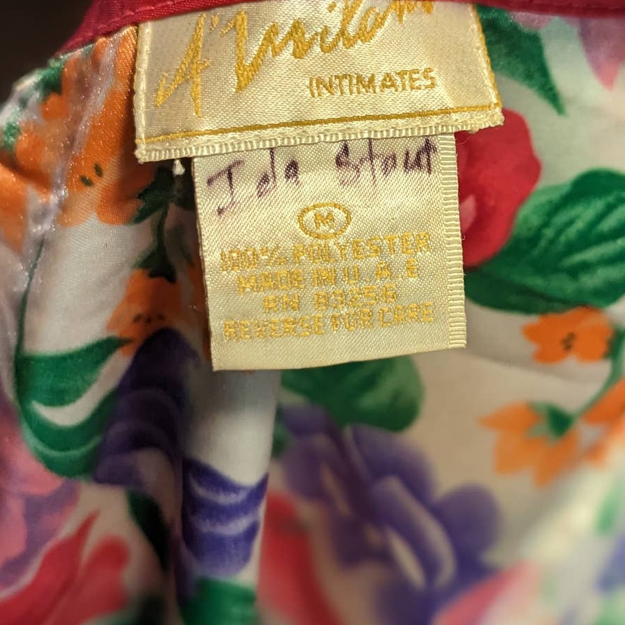 Vintage A' Milan Intimates Floral Button Front Gown / Medium