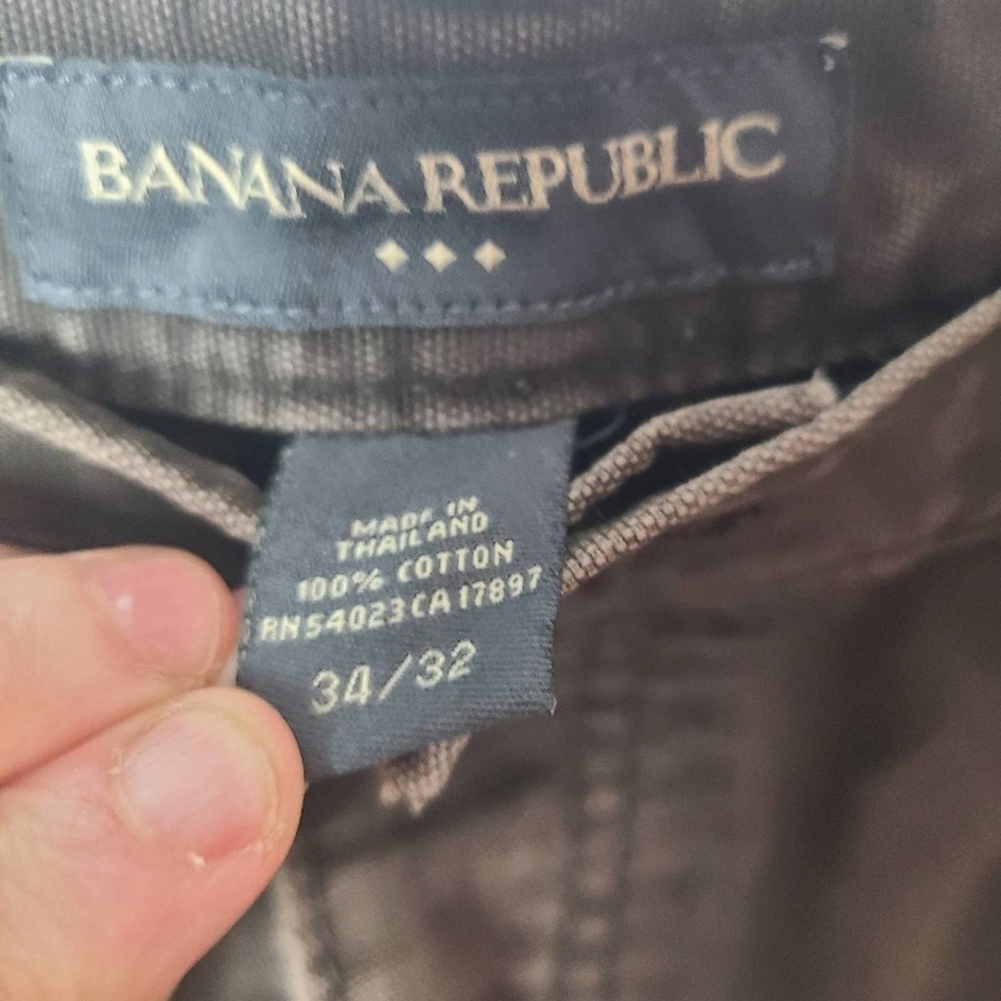 Banana Republic Mens Canvas Button Fly Pants