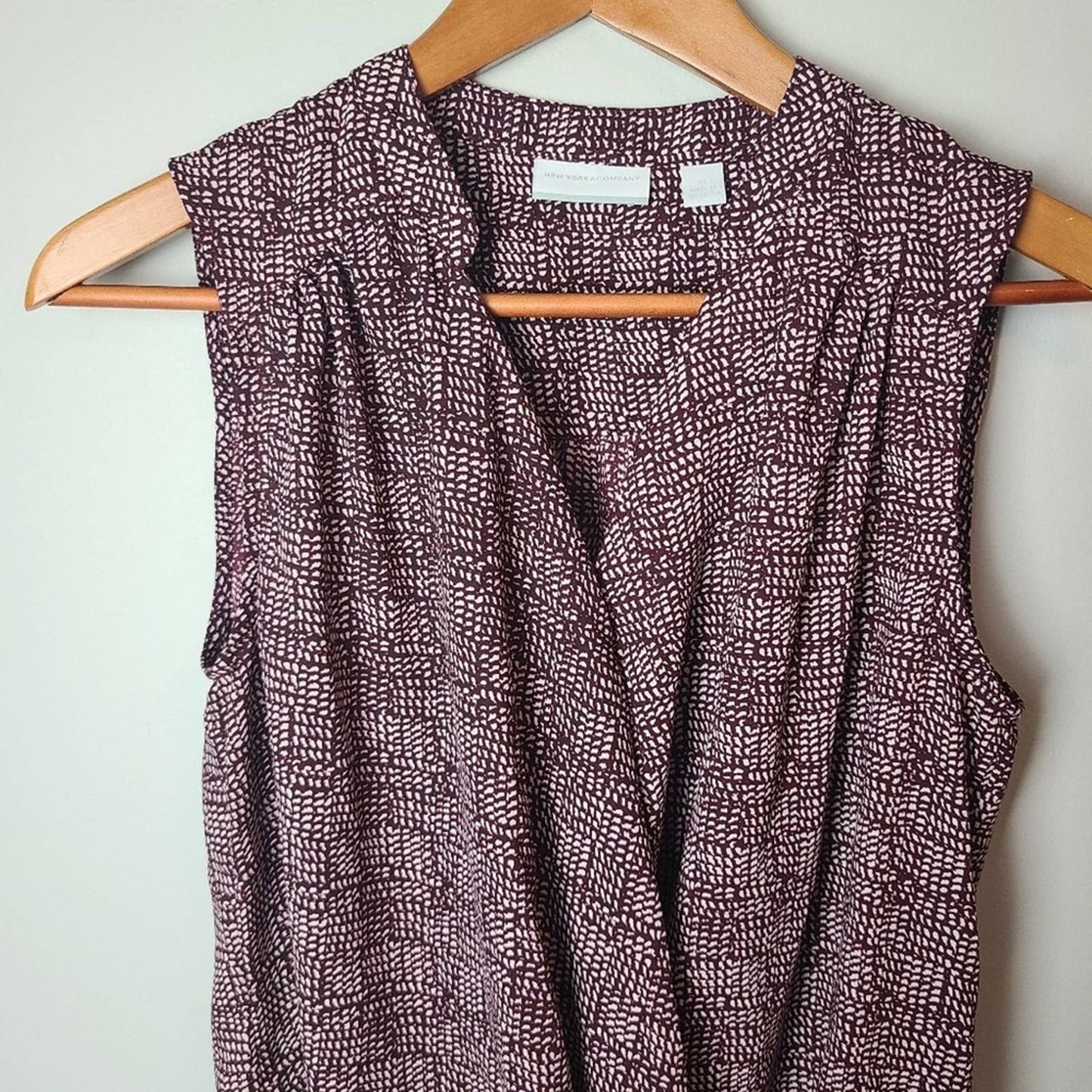 Printed Sleeveless Wrap Top