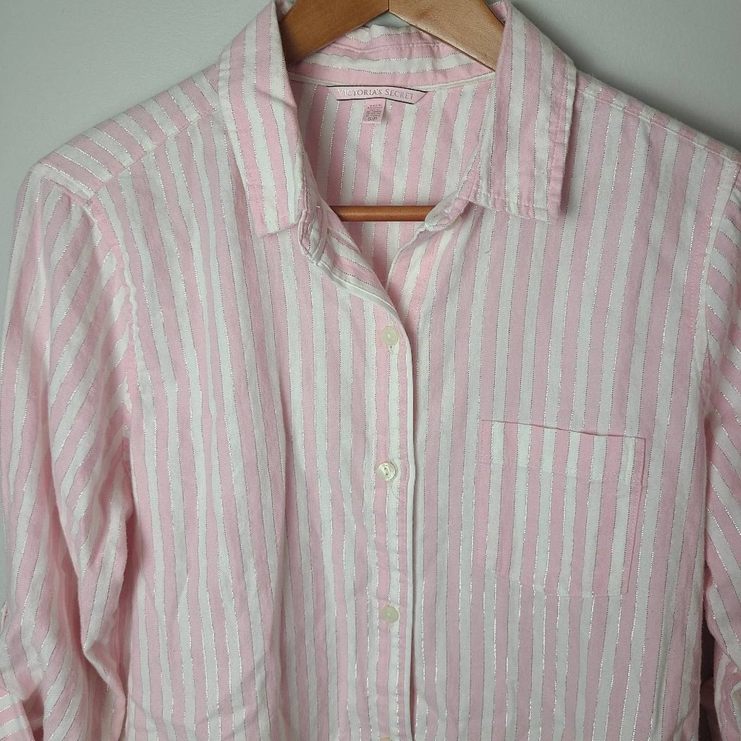Victoria's Secret Pink and white striped shirt