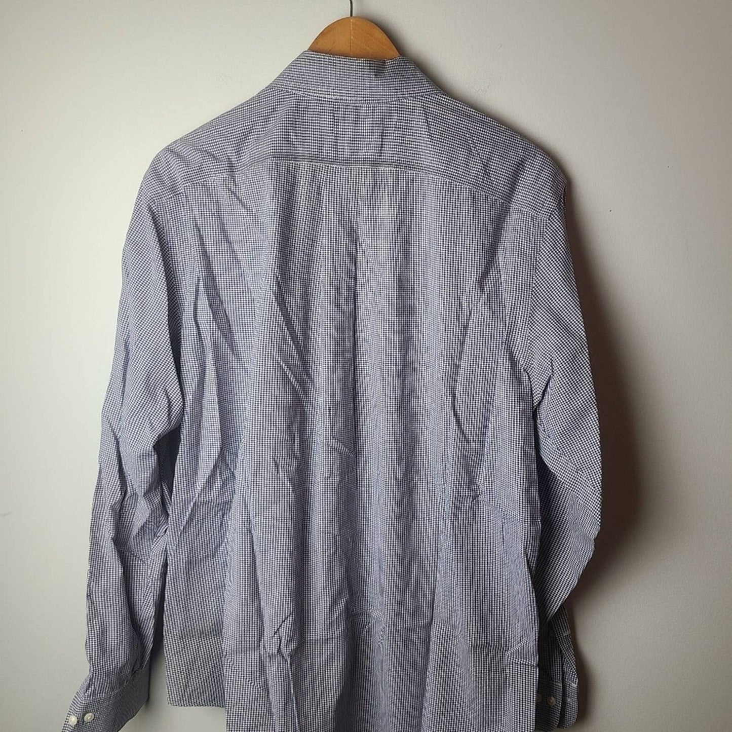 Lauren Ralph Lauren Blue and White Gingham Print Mens Shirt