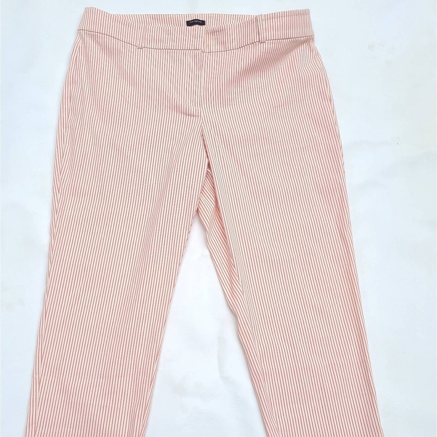 Ann Taylor Red and White Striped Cropped Pants