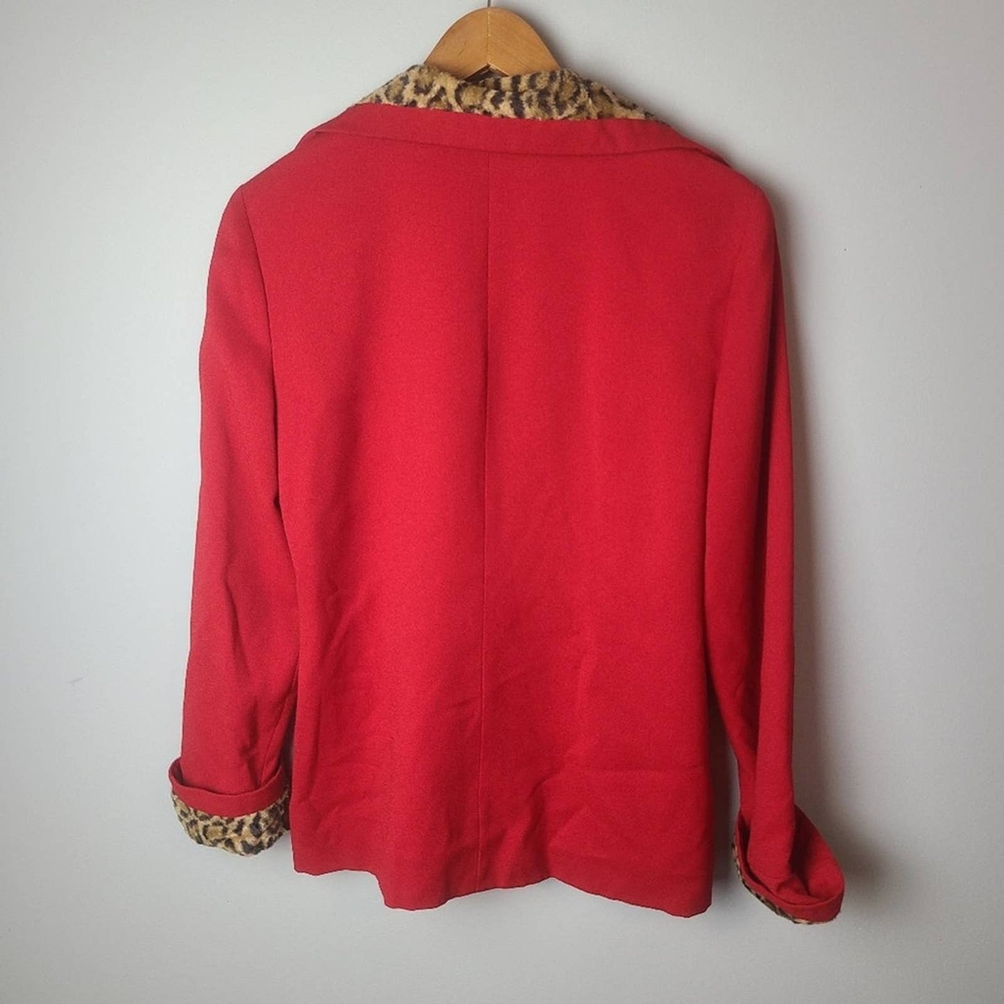 Vintage 80's Ellen Figg Red Leopard Cheetah Blazer