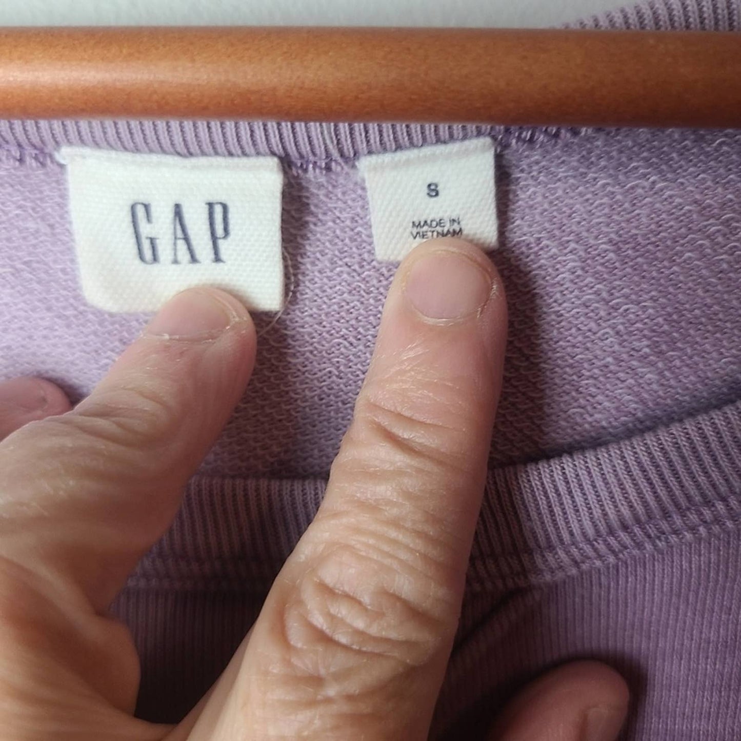 Gap Lavender Oversized Distressed Sweatshirt