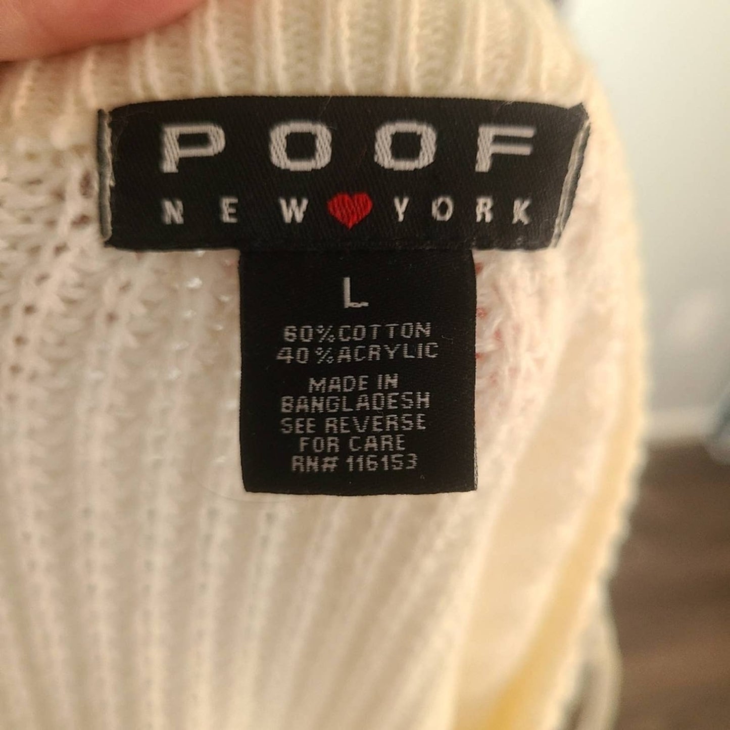 Poof Ribbed Knit Side Weave Sweater