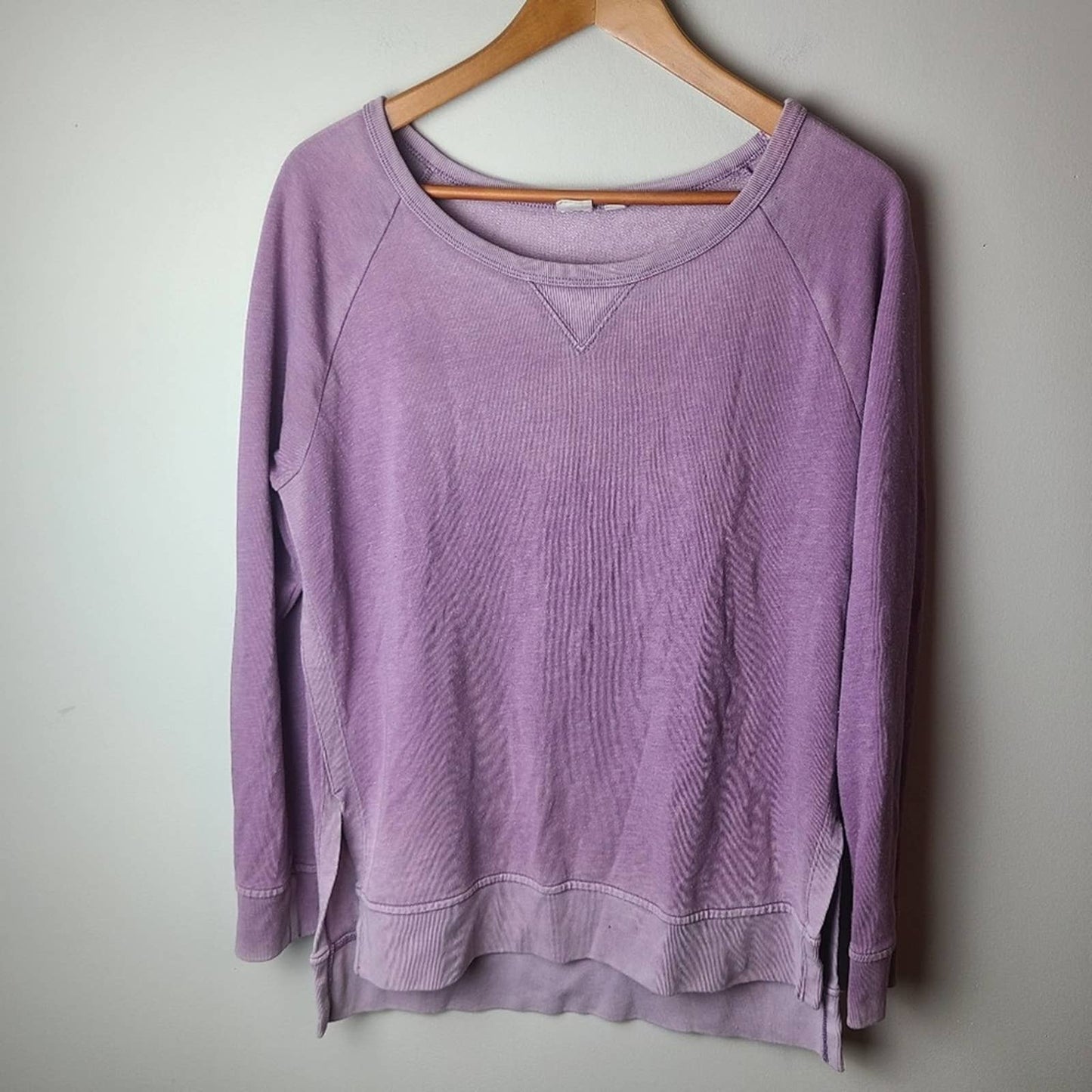 Gap Lavender Oversized Distressed Sweatshirt