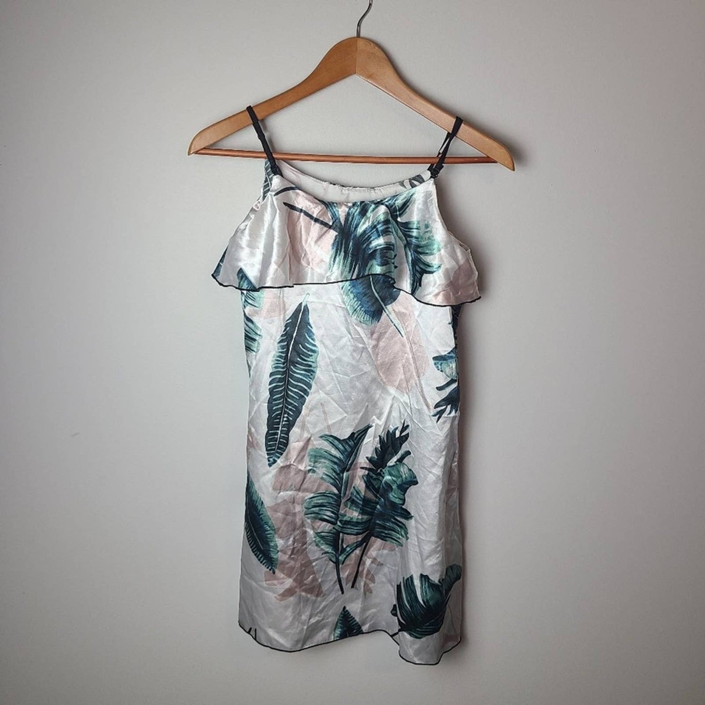 Unbranded Palm Print Satin Shift