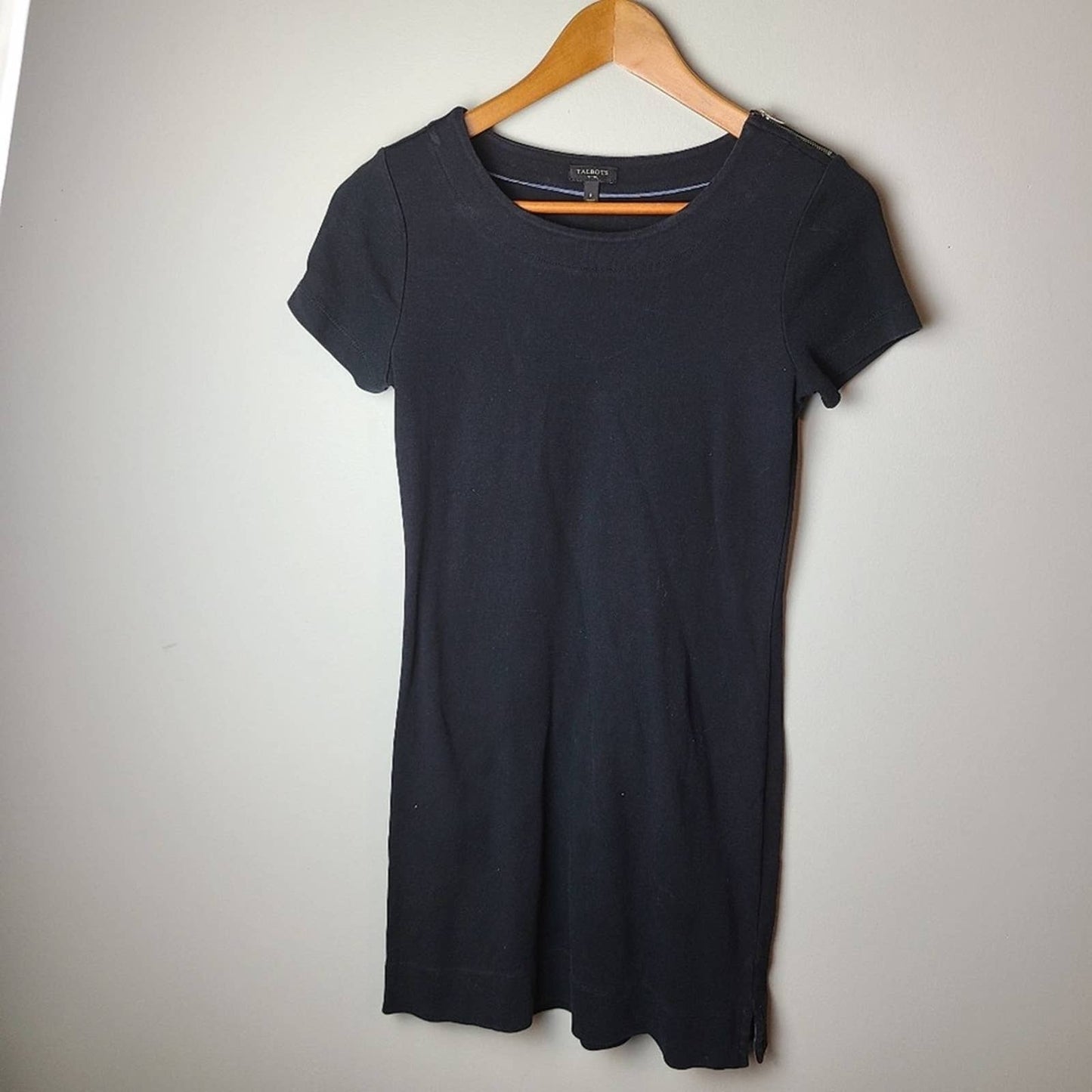 Talbots Knit Black Tee Shirt Dress