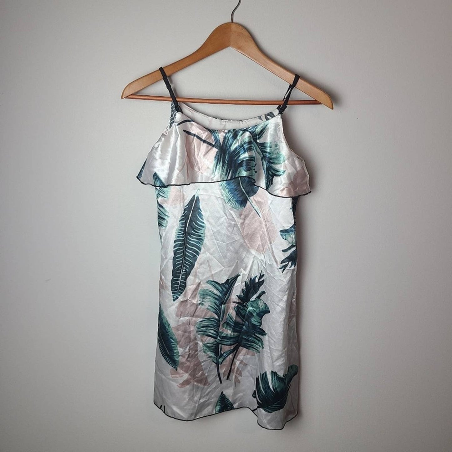 Unbranded Palm Print Satin Shift