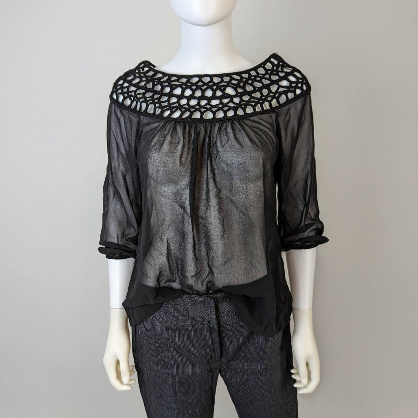 Umgee Sheer Black Top S