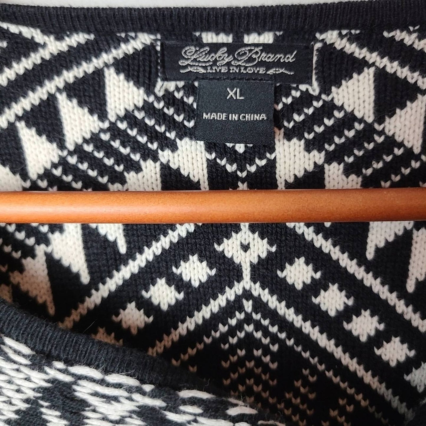 Lucky Brand Aztec Sweater Moto Jacket