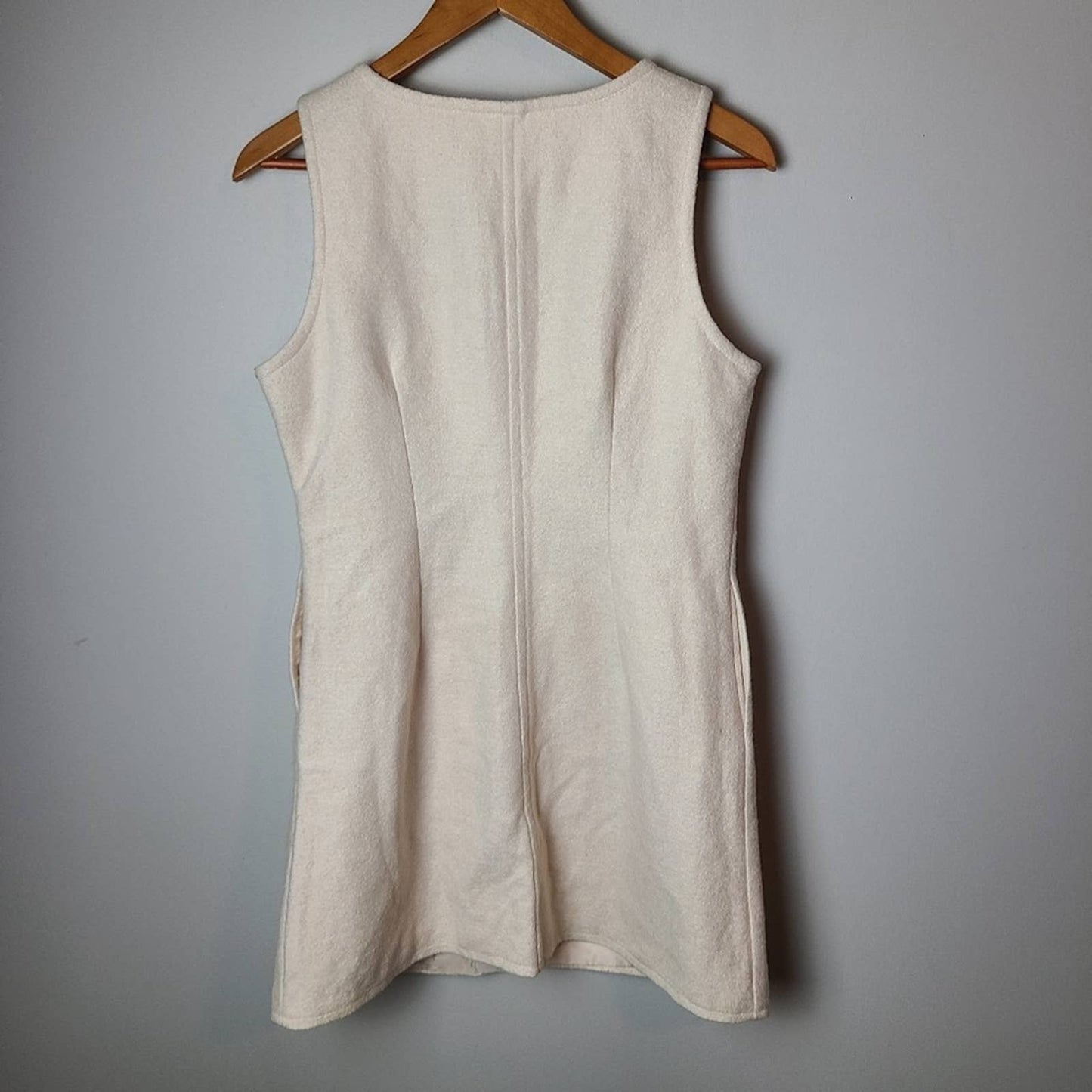tulle Wool Military Cream Dress