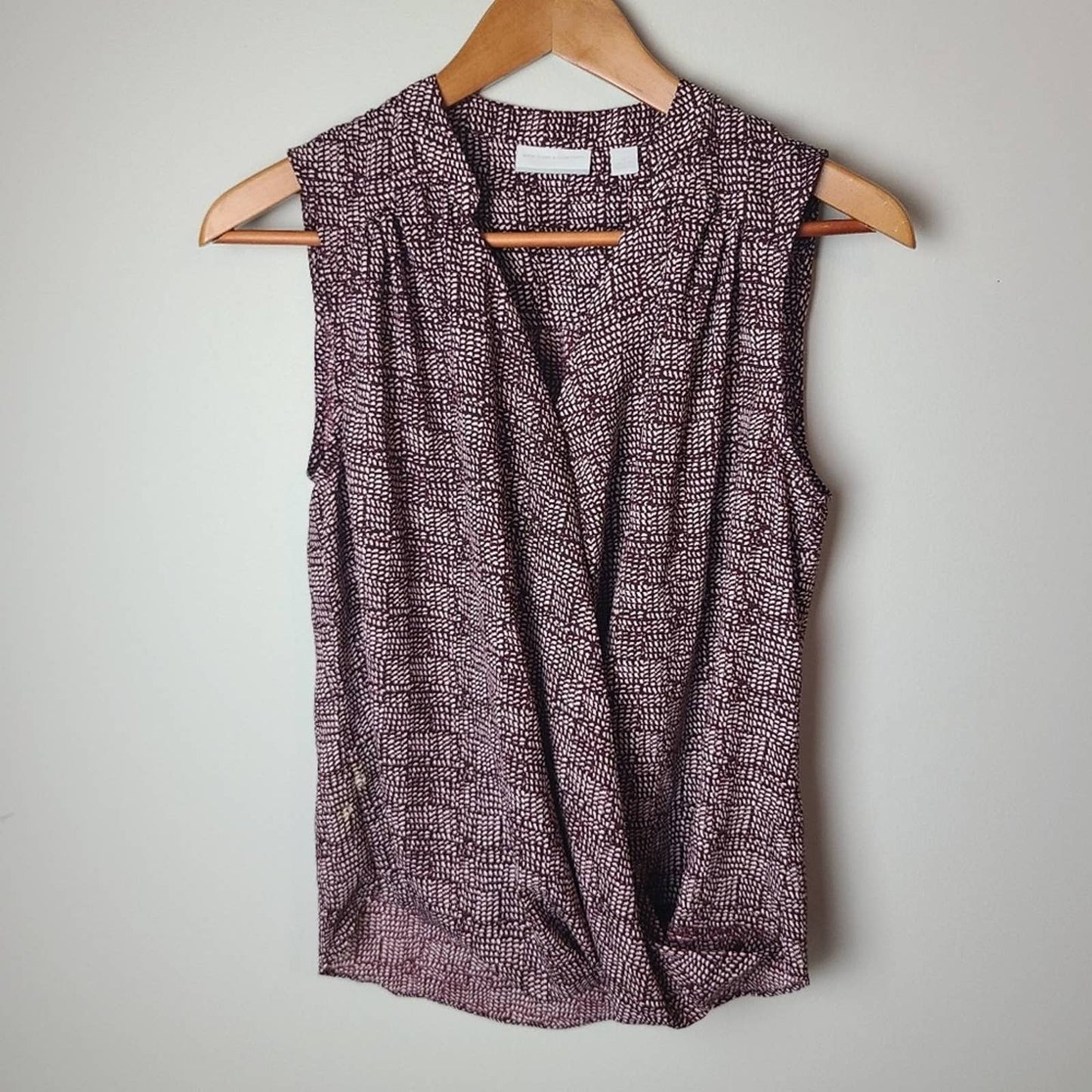 Printed Sleeveless Wrap Top