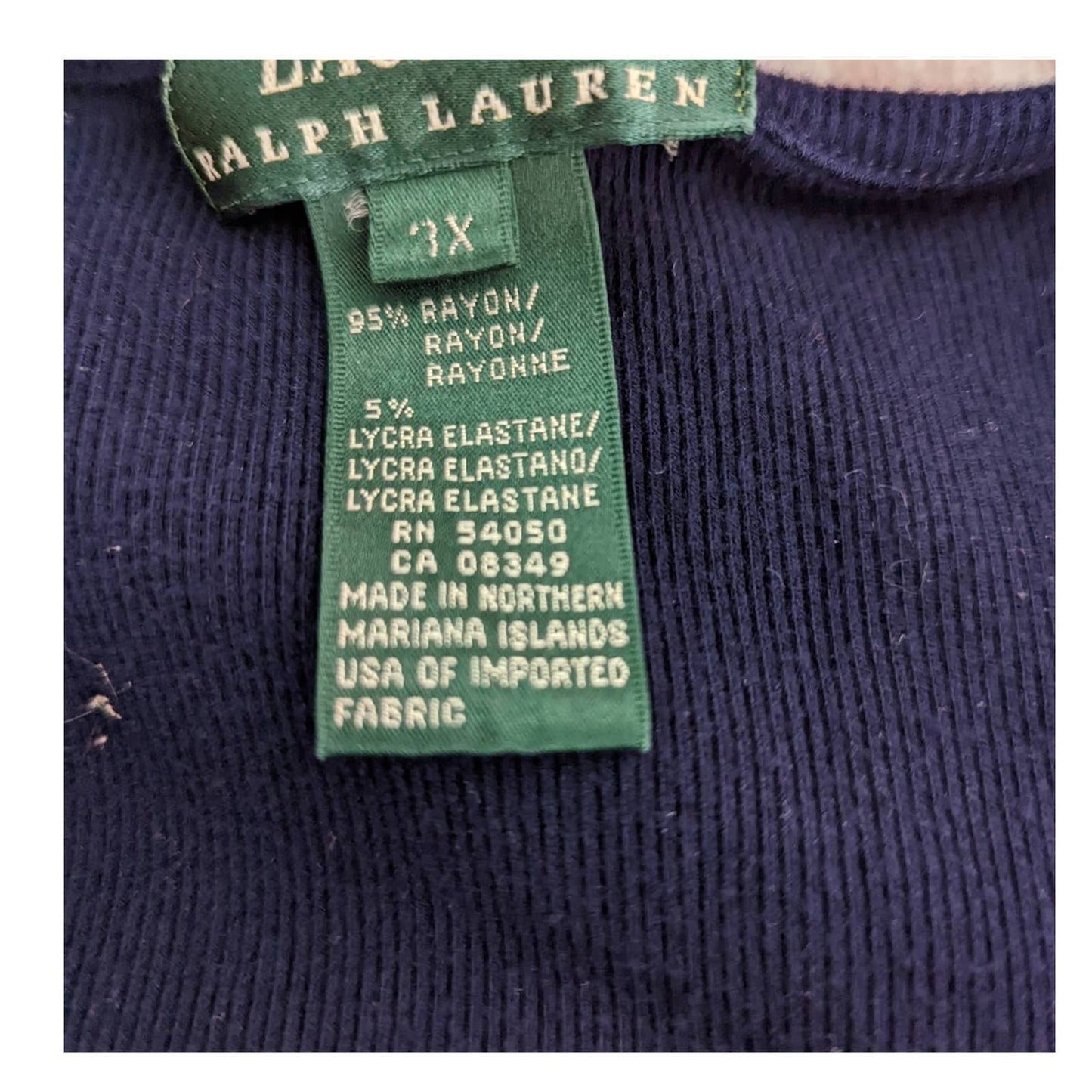 Lauren Ralph Lauren Blue Shirt 1X