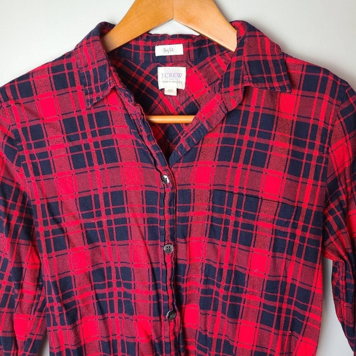 J. Crew Boy Fit Flannel Long Sleeved Shirt - XXS