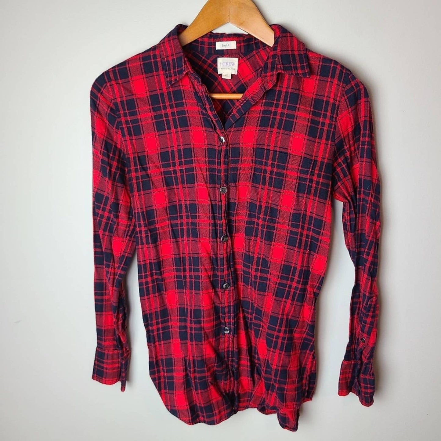 J. Crew Boy Fit Flannel Long Sleeved Shirt - XXS