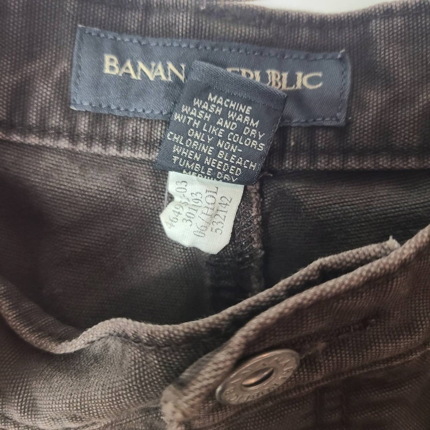 Banana Republic Mens Canvas Button Fly Pants
