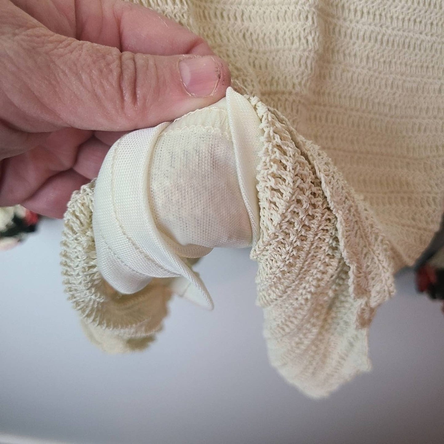 Michelle Renee Knit Crocheted Appliqued Sweater