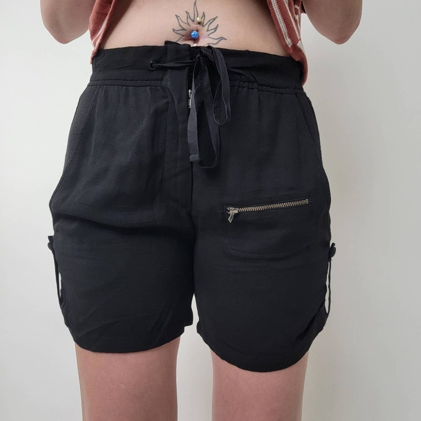 A.L.C. Black Cargo Shorts