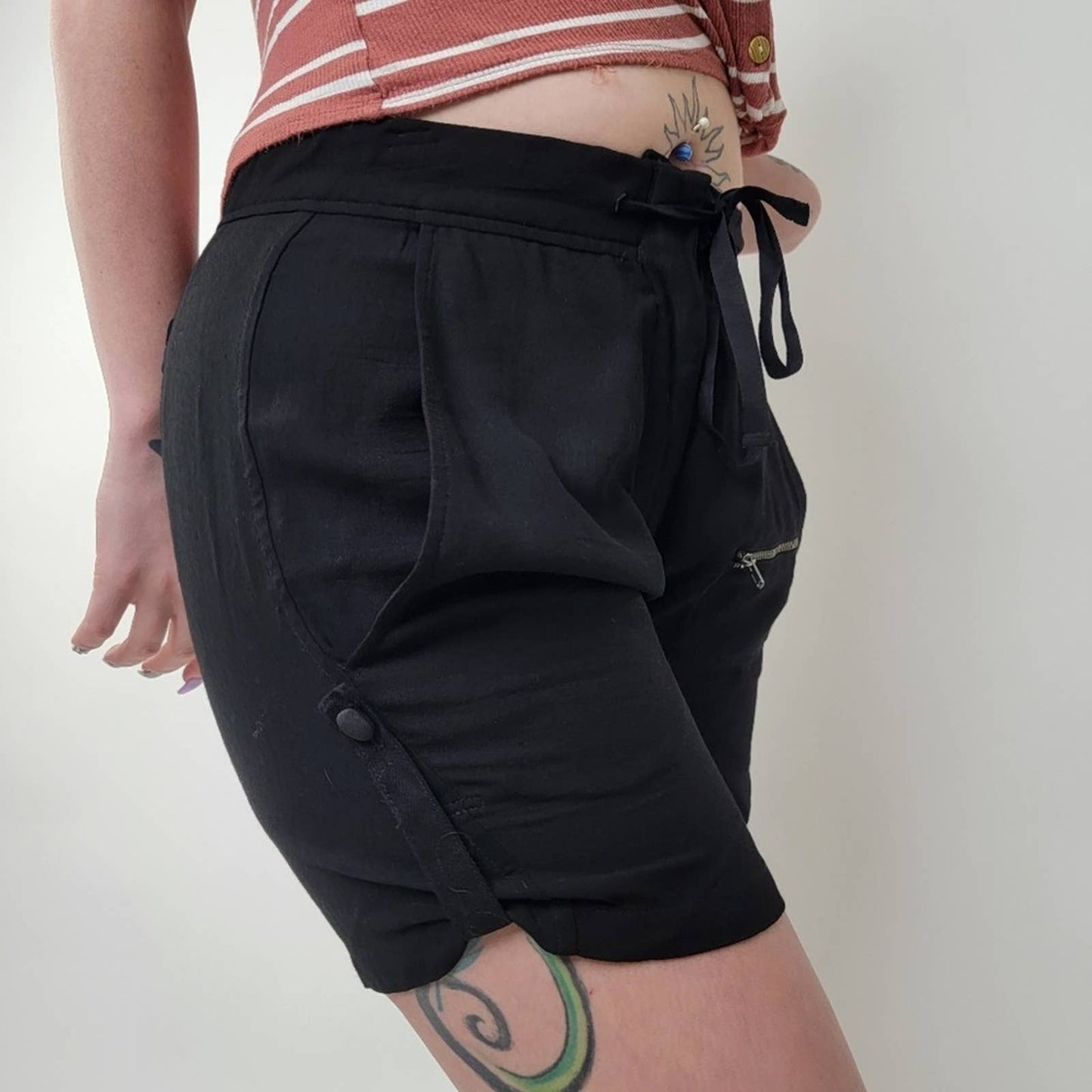 A.L.C. Black Cargo Shorts