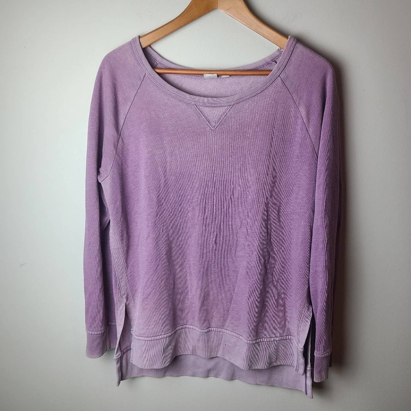 Gap Lavender Oversized Distressed Sweatshirt