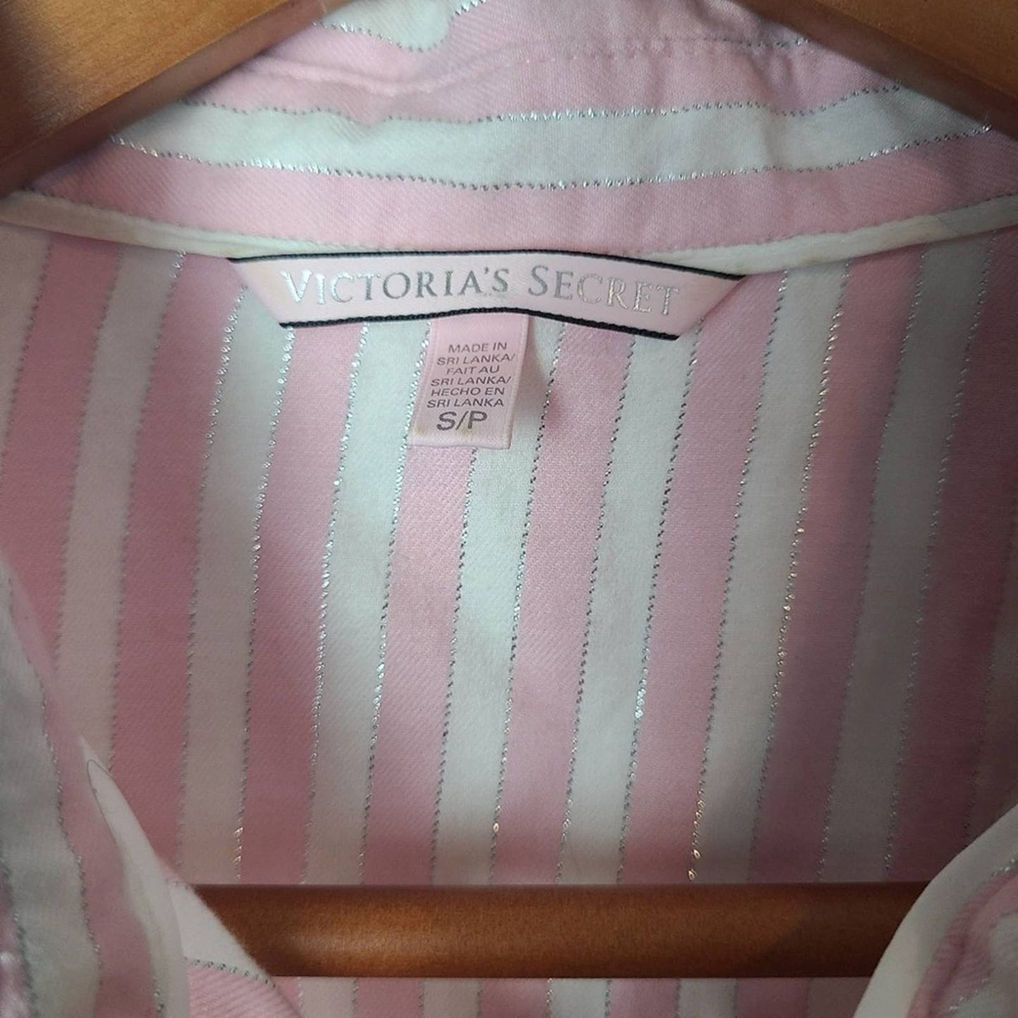 Victoria's Secret Pink and white striped shirt