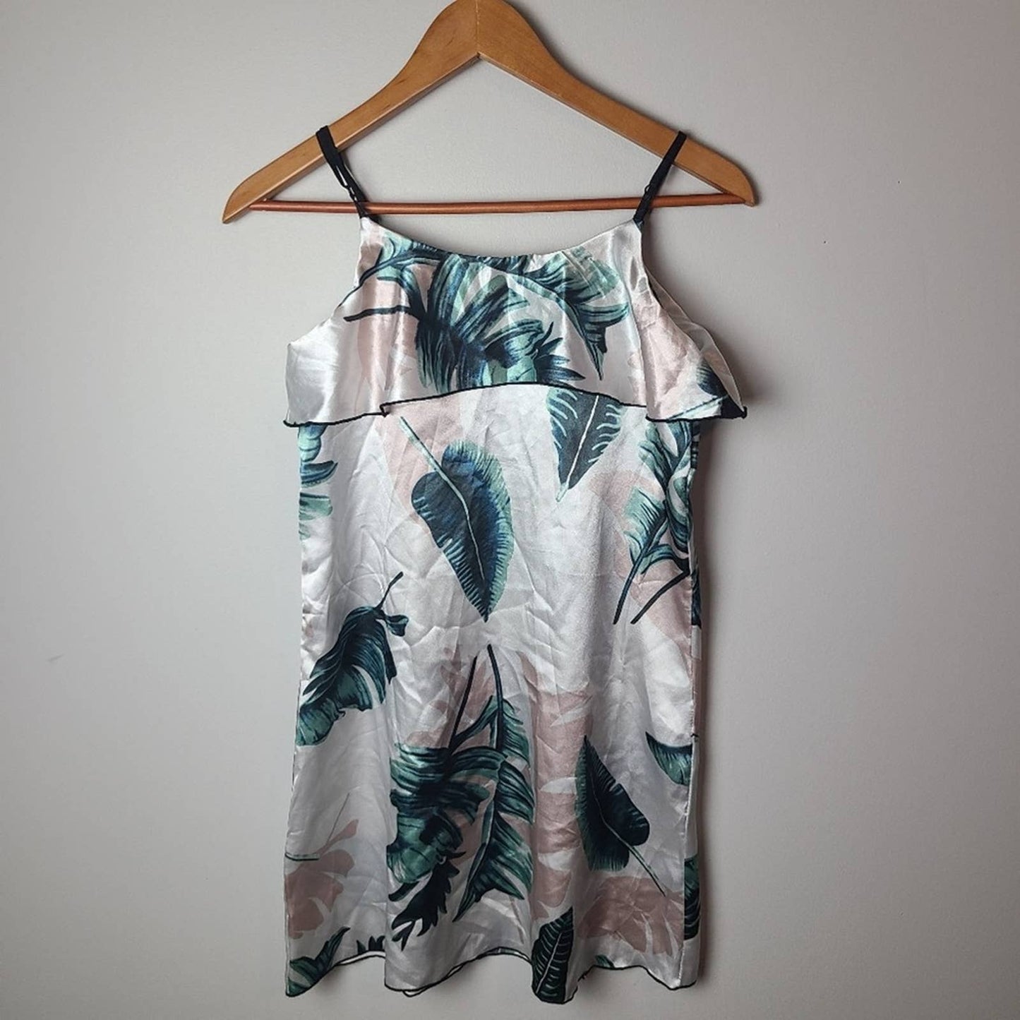 Unbranded Palm Print Satin Shift