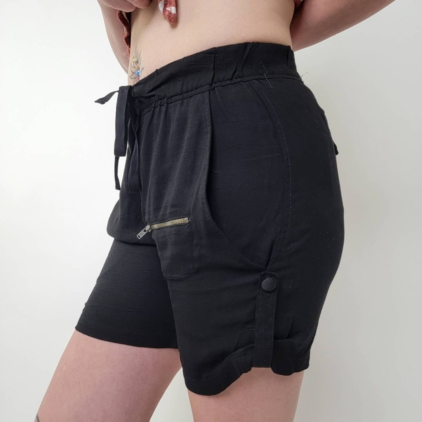 A.L.C. Black Cargo Shorts