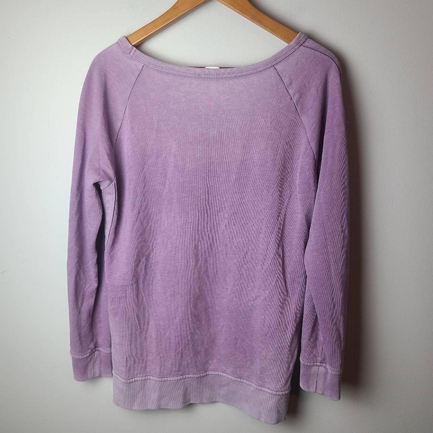 Gap Lavender Oversized Distressed Sweatshirt