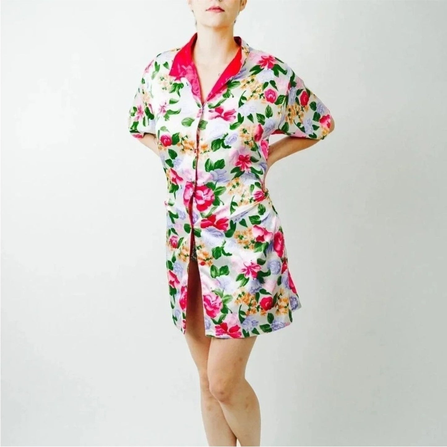 Vintage A’Milan Floral Women's Sleepwear Robe