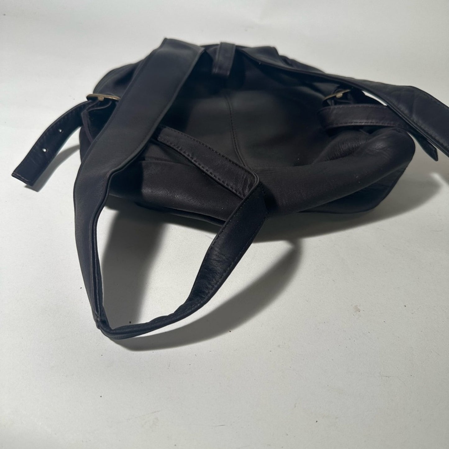 Black Structured Backpack with Durable Fabric