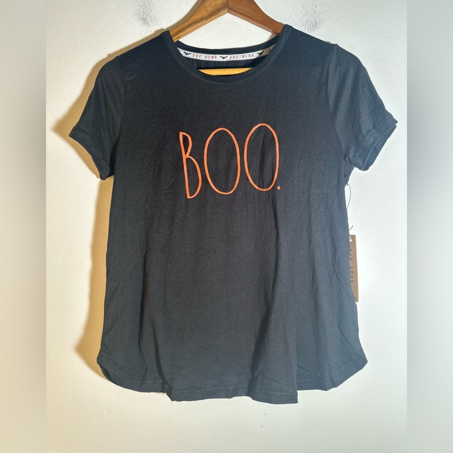 Rae Dunn Black 'BOO' Halloween Sleepwear Tee Shirt