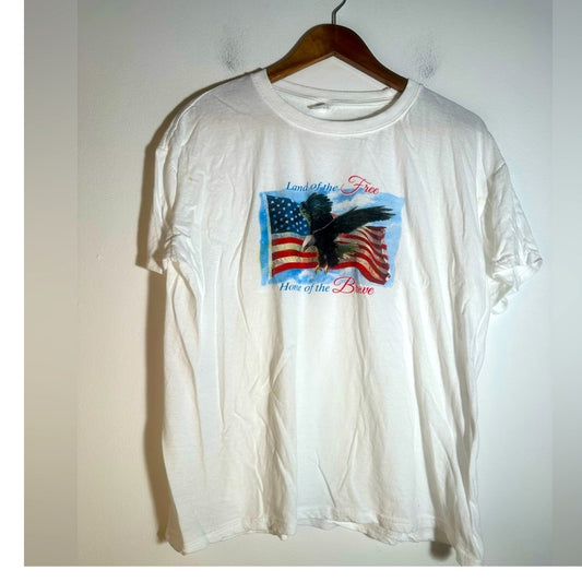 White Patriotic Graphic Tee