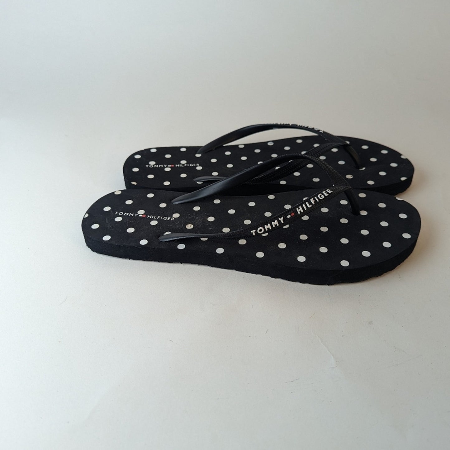 Tommy Hilfiger Polka Dot Flip Flops - 11
