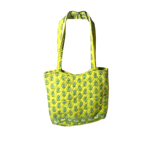 Vibrant Yellow and Green Geometric Tote Bag