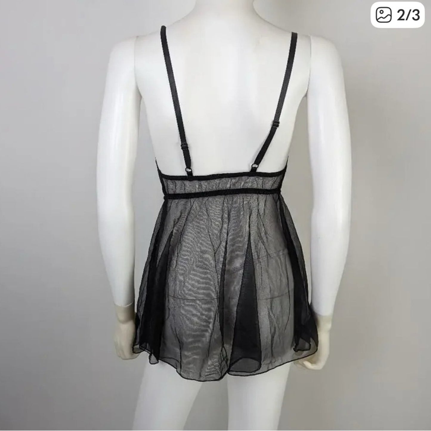 Elegant Black Lace Babydoll