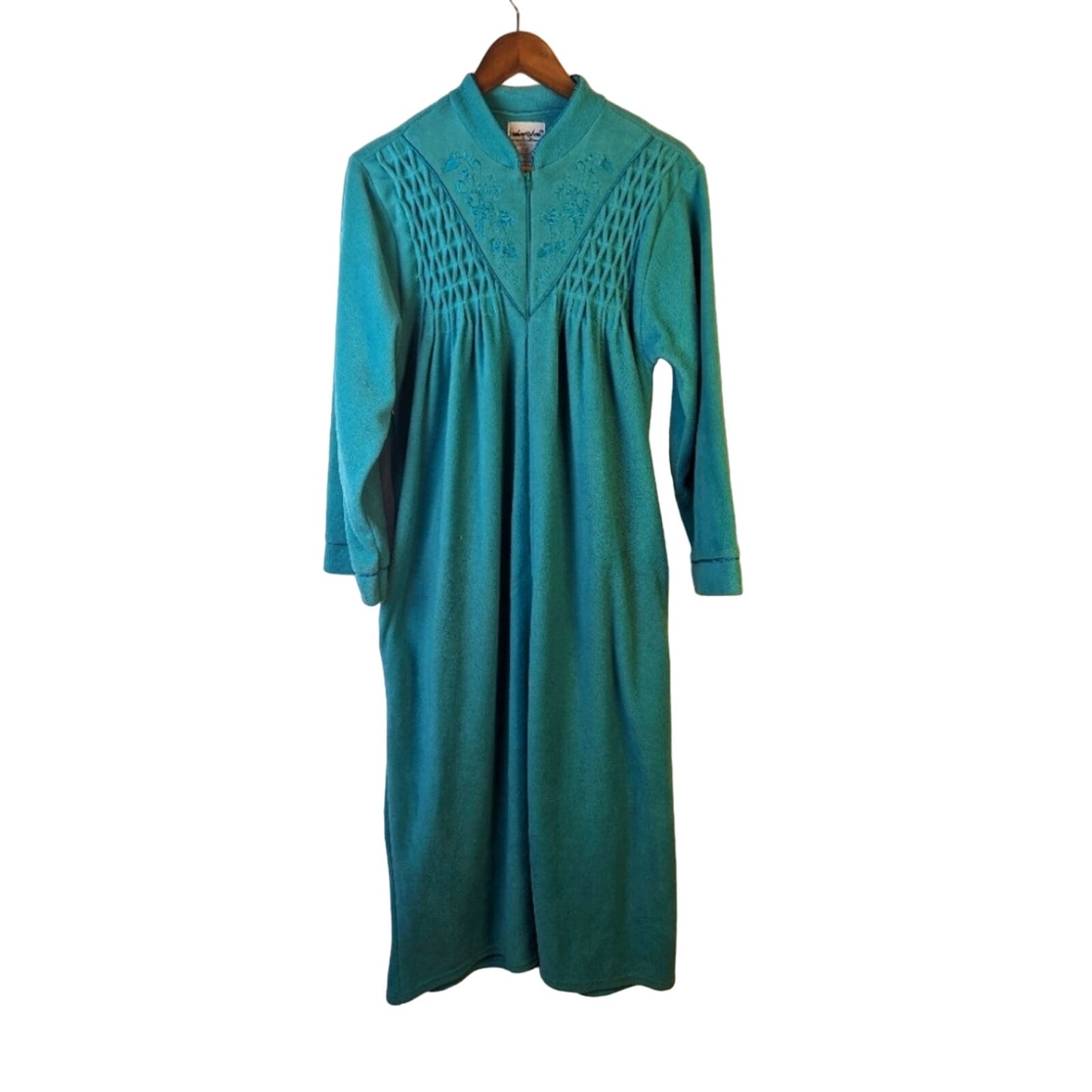 Smocked Long Zip Robe - Medium