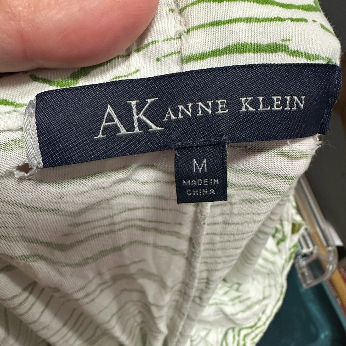 Green and White Striped Pajama Pants