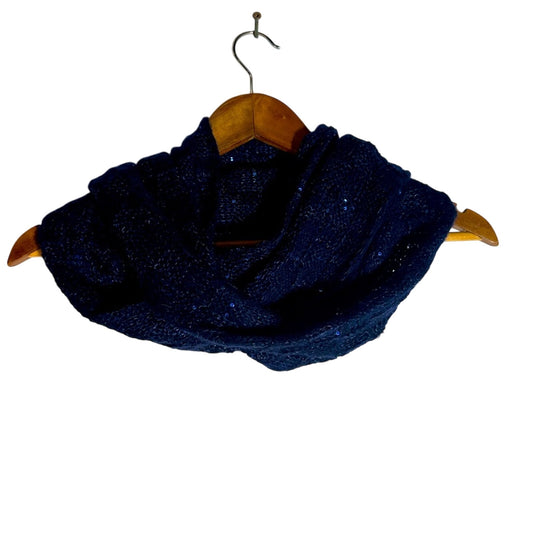 Cozy Navy Blue Knit Scarf