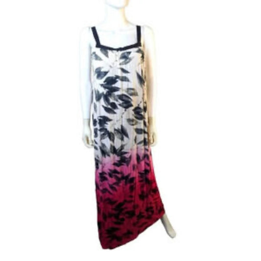 Black and Pink Ombre Maxi Dress