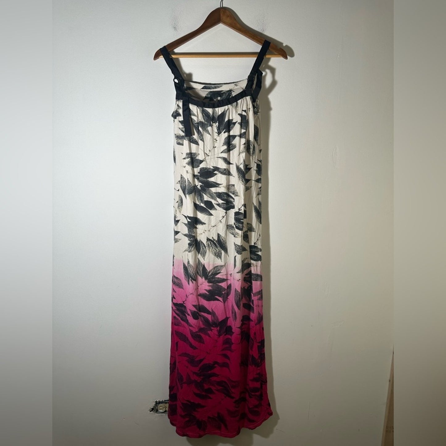 Black and Pink Ombre Maxi Dress